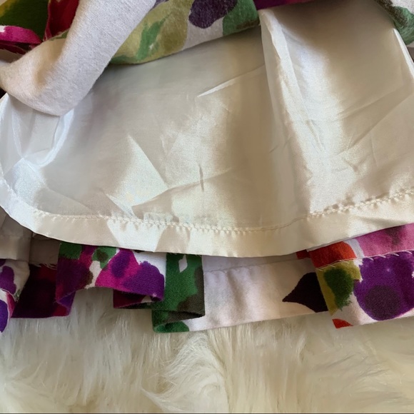 Baraschi Floral Pleated Lined A Lined Skirt Sz 6 - Picture 5 of 8